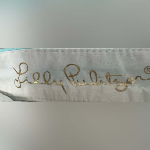 Lilly Pulitzer Buttercup Stretch Scallop Hem Shorts Aqua Blue Size 0 Summer - Picture 4 of 7